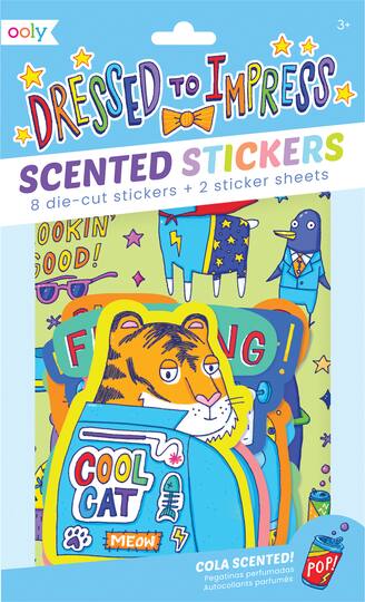 OOLY Dressed To Impress Cola Scented Scratch Sticker Set